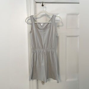 Grey cotton jersey mini dress